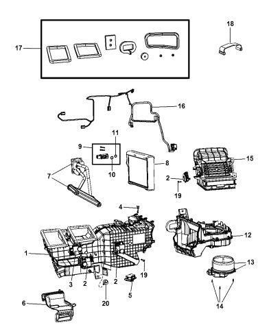 dodge ram ac distribution box|A/C & Heater Unit fit your 2012 Ram 1500 .